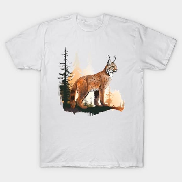 Eurasian Lynx T-Shirt by zooleisurelife